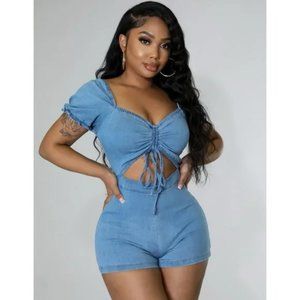 Stylish Blue Denim Jumpsuit